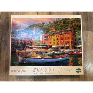 Buffalo "Come Sail Away" 2000 Piece Puzzle - 38.5" X 26.5" - Portofino Italy Jig
